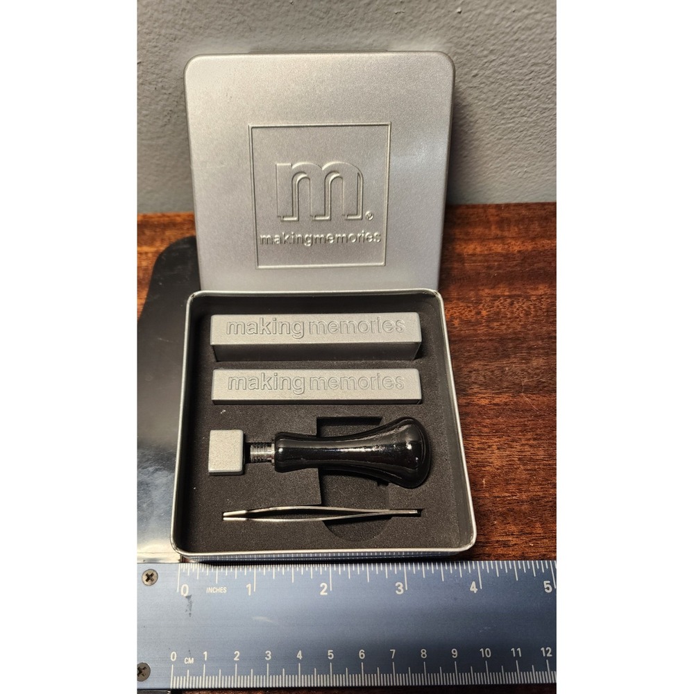 Making Memories 5 Piece MAGNETIC METAL Tool Kit in Metal Tin STAMPER